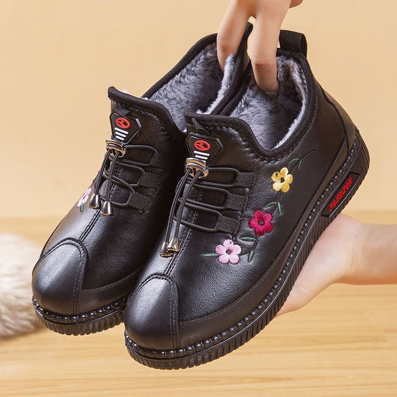 Lædersko med blomster for luksuriøs og holdbar komfort