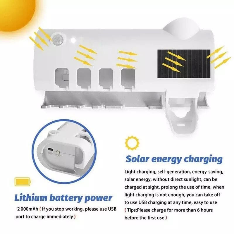 محطة تعقيم الأشعة فوق البنفسجية الجدارية لفرش الأسنان