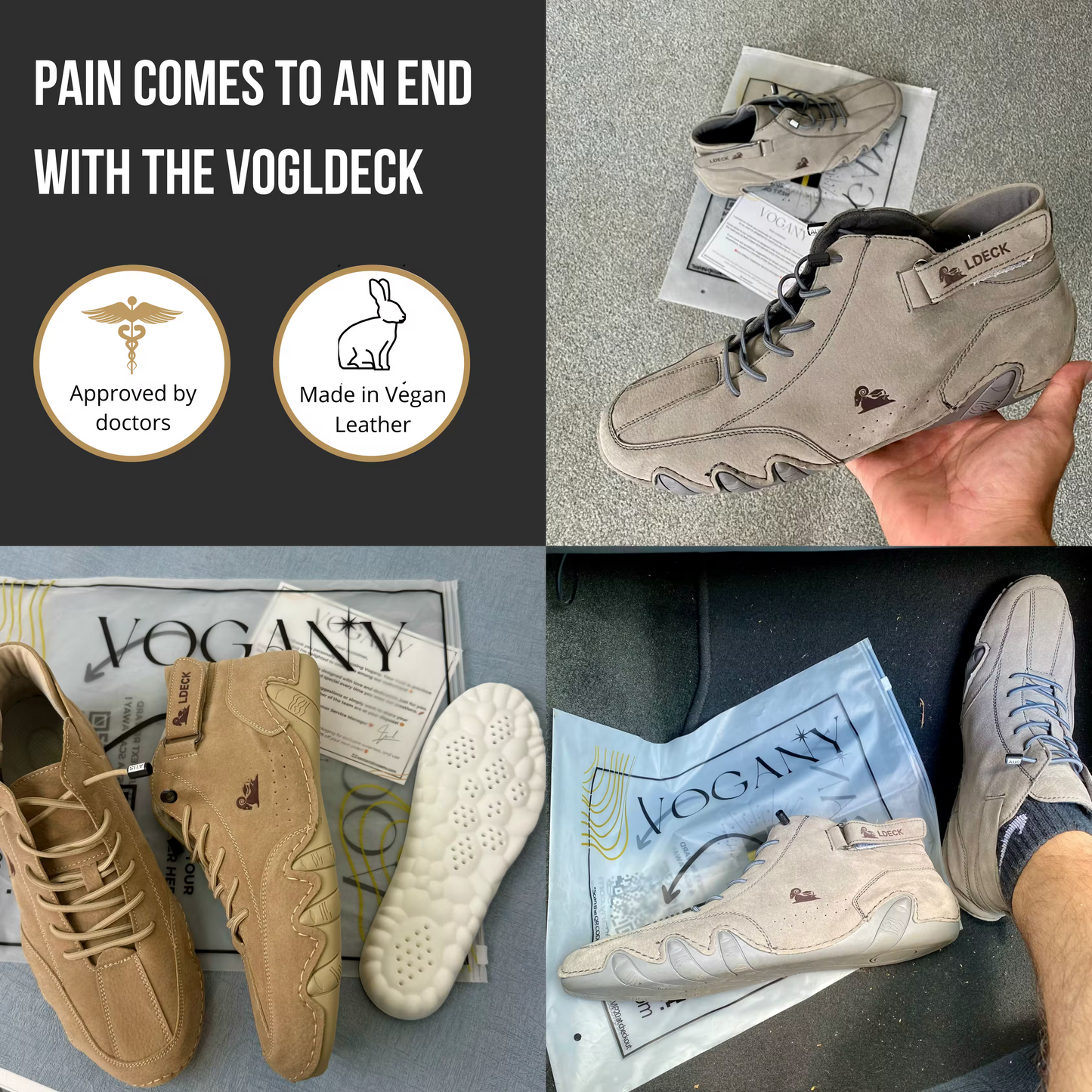 VogLDeck - Zapatos ortopédicos impermeables y transpirables