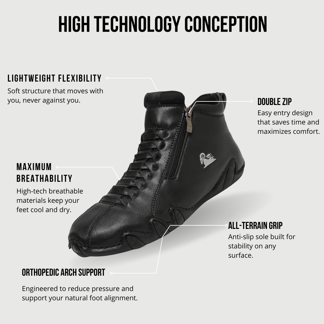 VogBeck 2.0 – Breathable Orthopedic Shoes with Double Zip Comfort 
